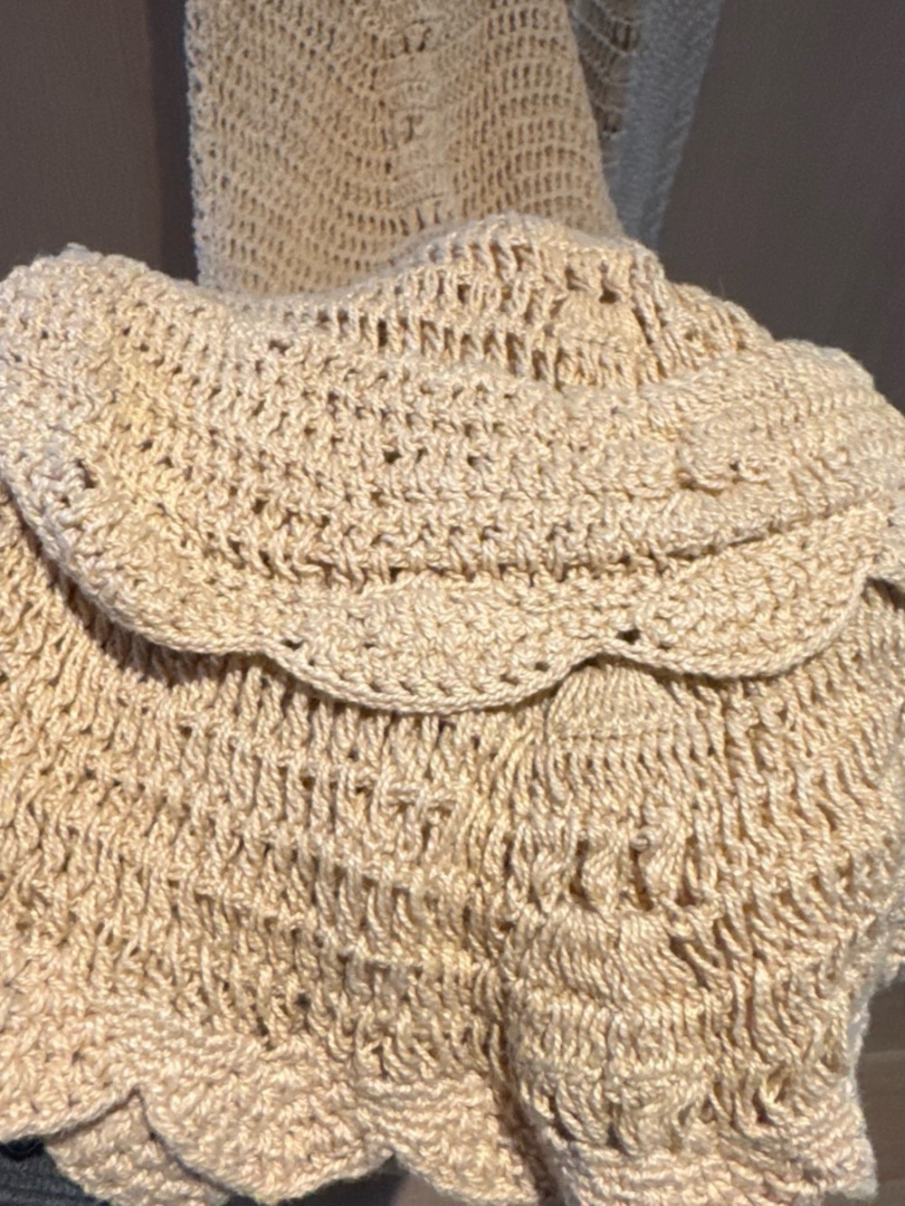 LPA Crochet Tassel Waist Cream Shorts - Picture 4 of 4